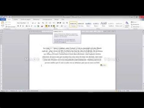 Como Justificar Un Texto En Microsoft Word Youtube