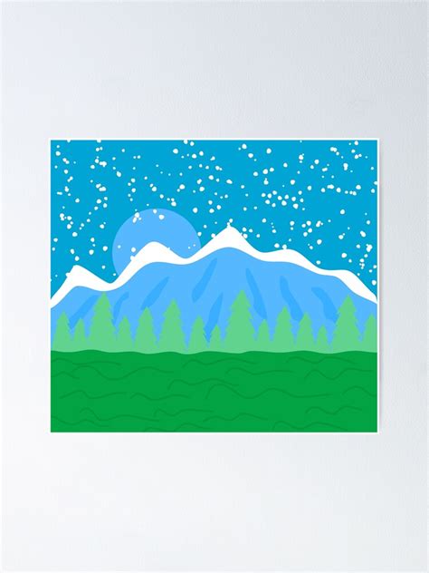 Gay Man Pride Flag Mountain Landscape Snow Trees Poster For Sale By