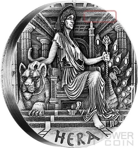 Hera Goddesses Of Olympus High Relief Rimless Oz Silver Coin