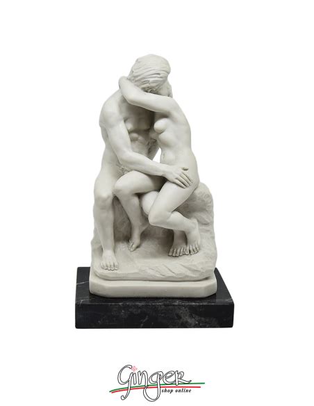 Il Bacio Di Auguste Rodin Altezza 19 Cm Con Base In Marmo