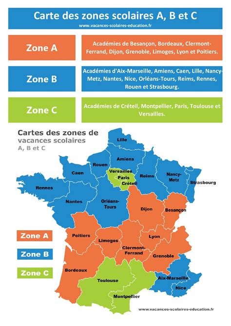 Le Calendrier Scolaire Carte Et Dates Des Vacances Pour Les