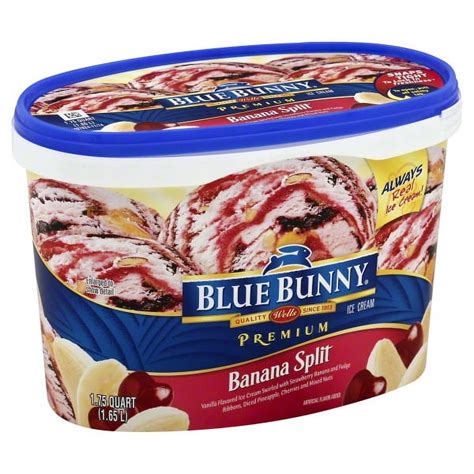 Blue Bunny Banana Split Ice Cream 56 Fl Oz