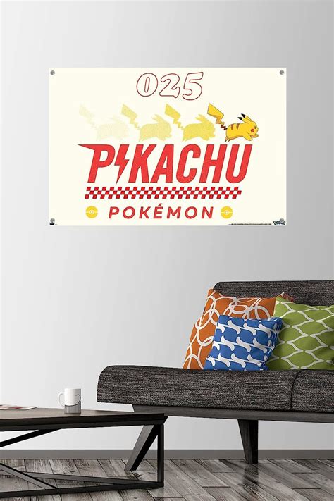 Pok Mon Pikachu Nostalgia Wall Poster With Pushpins Yaxa Colombia