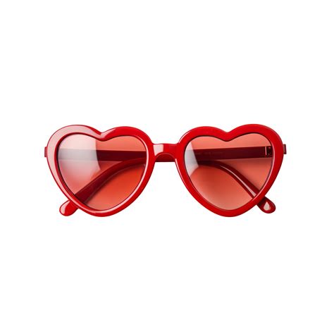 Red Heart Sunglasses Isolated On Transparent Background 46497885 Png