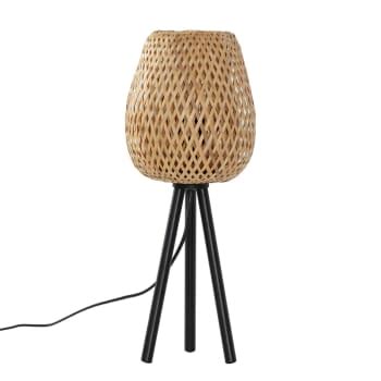 Lampe Poser Bois Clair Bomu Maisons Du Monde