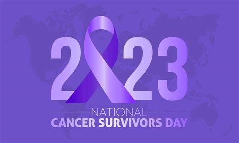 2023 Concept National Cancer Survivors Day Awareness Vector Banner