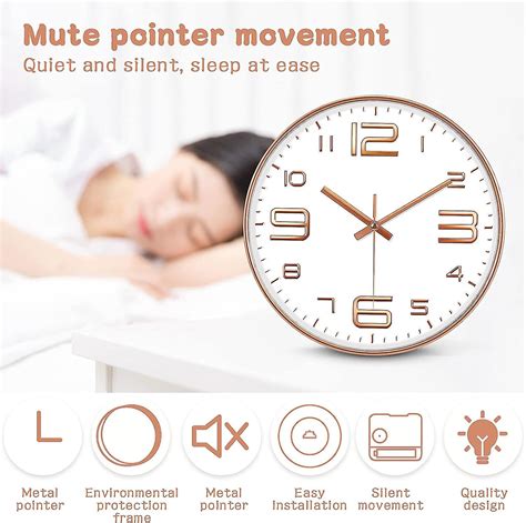 Horloge Murale Chiffres 30cm Horloge Murale Silencieuse Plastique