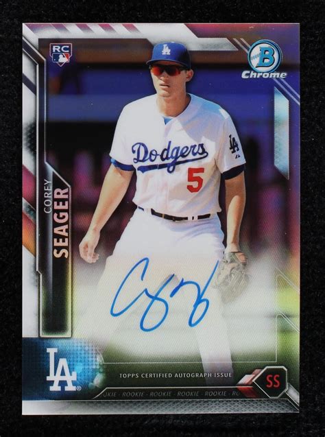 Bowman Chrome Rookie Autographs Refractor Bcar Cs Corey Seager