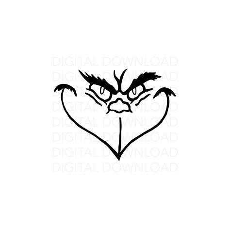 Grinch Face Svg Grinch Svg Grinch Svg File Grinch Cricut Etsy Uk