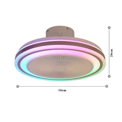 Plafoniera Led Smart Multicolora Cu Ventilator Bluetooth Si Difuzor De