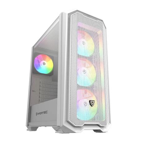 Nfortec Krater Rgb Gaming Case White Reacondicionado