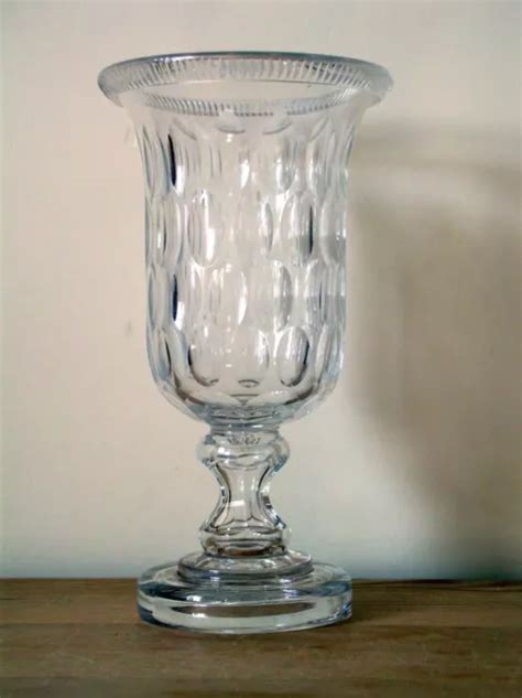 Beautiful Antique Lens Cut Victorian Folded Rim Fine Glass Celery Vase £28 00 Picclick Uk