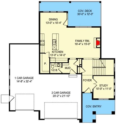 Two Story Bedroom Country Craftsman Home For A Sloping Lot With A