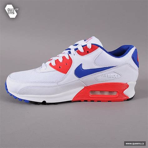 Nike Air Max 90 Essential White Hyper Red Hyper Blue