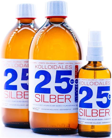 Kolloidales Silber 25ppm 1100ml 2 500ml And Spray 100ml Silberwasser