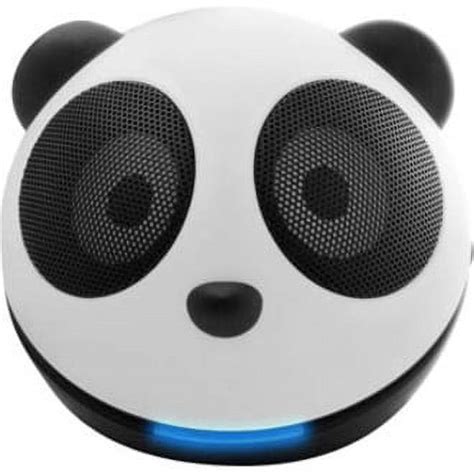 Gogroove Portable Panda Speaker Night Light With Enhanced Bass Woofer Usb Cable And 3 5mm Aux