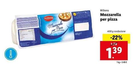 Milbona Mozzarella Per Pizza 400g Offerta Di Lidl