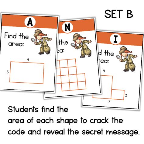 Area And Perimeter Math Scavenger Hunt Secret Message Activity Classful