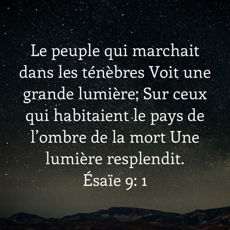 Ésaïe 9 1 Le peuple qui marchait dans les ténèbres Voit une grande