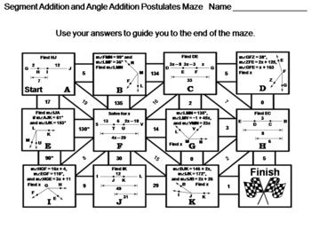 Angle Addition Postulate Worksheet Doc Answer Key – Kidsworksheetfun