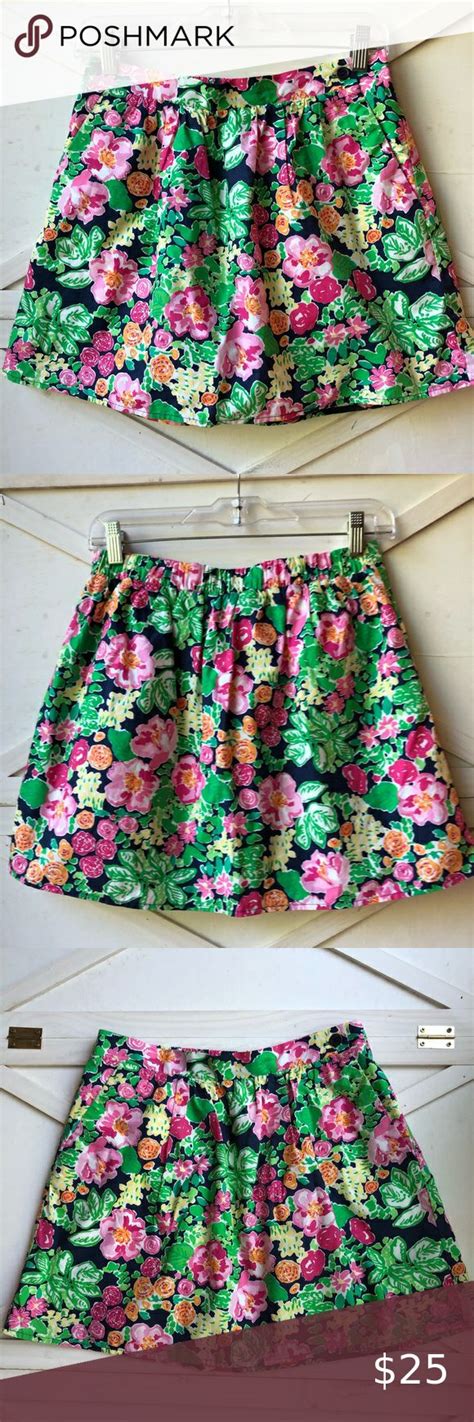 Lilly Pulitzer Elastic Waist Skirt With Pockets S Elastic Waist Skirt