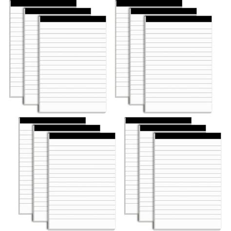 12 Pack Note Pads Refills 4 X 6 Inch Memo Pads Writing Pads White