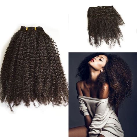 4c Afro Kinky Curly Clip In Hair Extension For African American