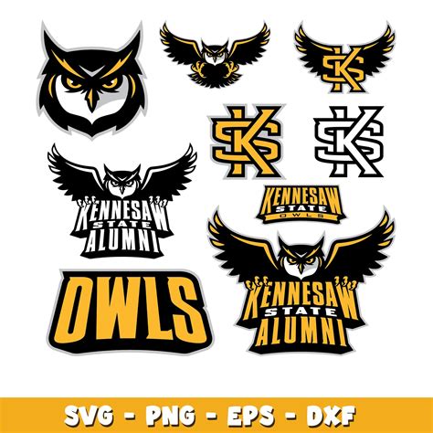 Kennesaw State Owls Bundle Svg Kennesaw State Owls Logo Svg Ncaa Svg Dreamsvg Store