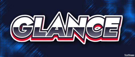 Glance Text Effect And Logo Design Word