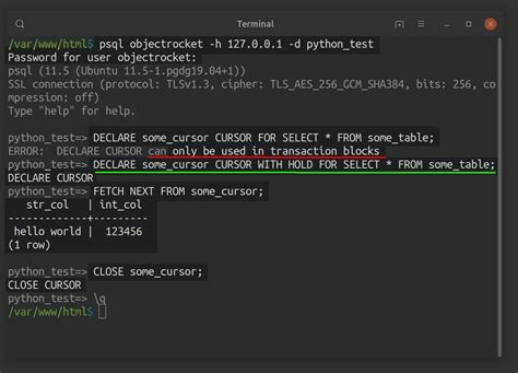 What Is A Postgresql Cursor Objectrocket