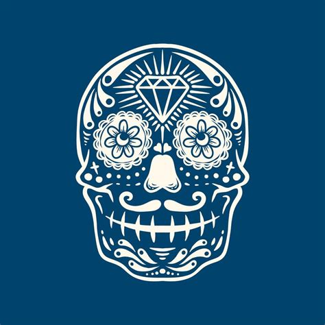 Sugar Skull Cartoon Vector Illustration 17395463 Vector Art At Vecteezy