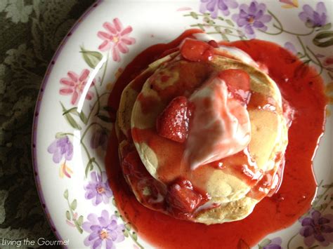 Pancakes With Strawberry Sauce Recipe By Catherine Cookeatshare