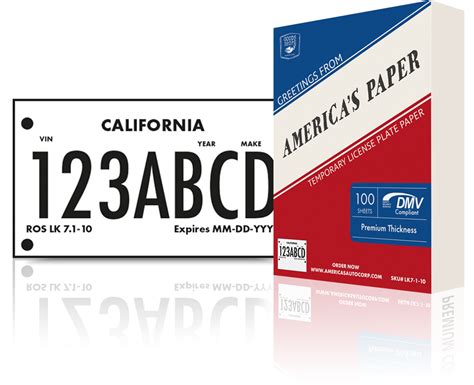 Temporary License Plate Paper America S Auto Reconditioning Corp