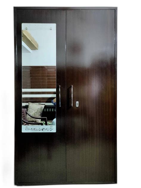 2 Door With Locker Brown Mild Steel Almirah With Mirror At Rs 12500