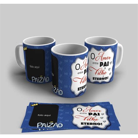 Caneca Paiz O Personalizada Foto O Amor Entre Um Pai E Um Filho