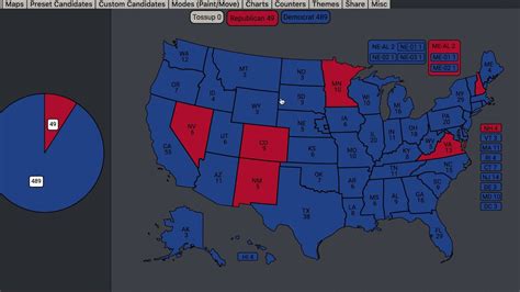 Democratic And Republican States Map - Map