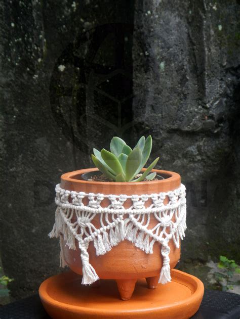 Jual Ghia Macrame Pot Tatakan Pot Gerabah Tanah Liat Terracotta