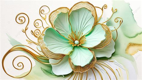 Green Hue Flower Abtract Background Flower Flower Abtract Green Hue