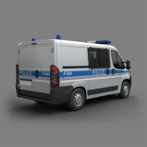 White Police Car 3d Model