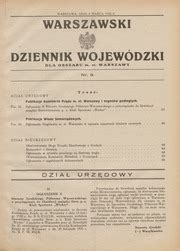 Warszawski Dziennik Wojew Dzki Dla Obszaru M St Warszawy Nr