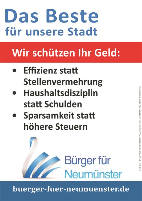 Unsere Plakate Bürger für Neumünster