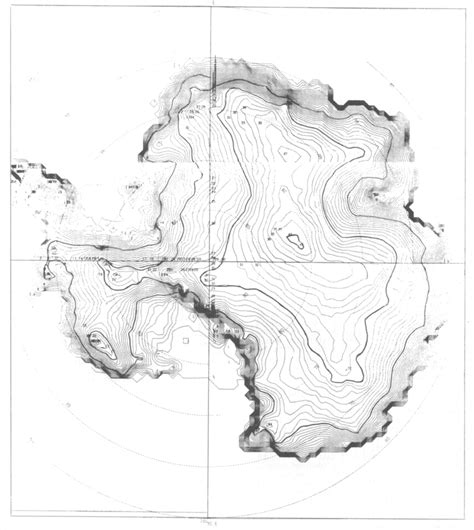 Elevation Map Of Antarctica Contouring By Cressman Method Download