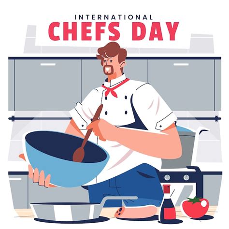 Ilustraci N Plana Del D A Internacional De Los Chefs Vector Premium