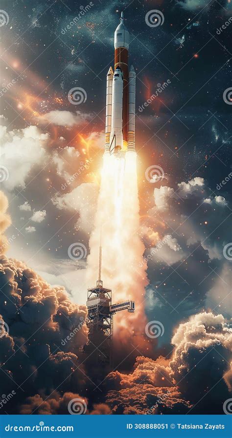 Rocket Launch With Dramatic Clouds Human Space Flight Space Travel