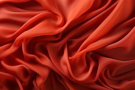 Premium Photo A Red Fabric With Folds