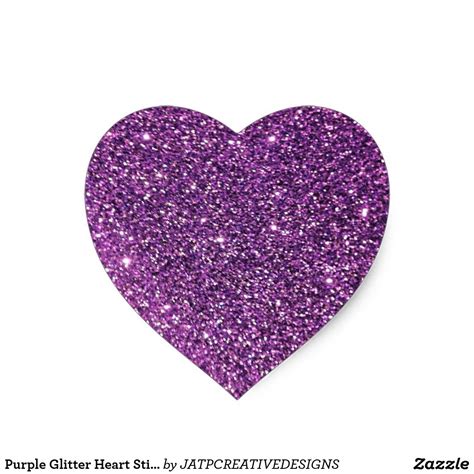 Purple Glitter Heart Stickers Glitter Crafts Glitter Diy Purple