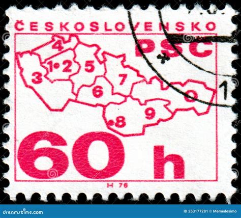 Czechoslovakia Circa A Postage Stamp Printed In Czechoslovakia