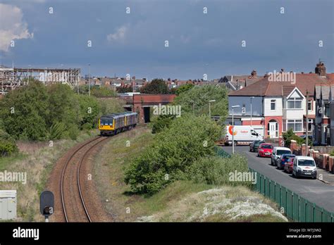 Arriva Northern Rail Class Pacer Trains Passing Blackpool