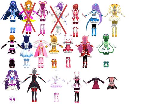 Precure Cosplay Outfits Pack By Mmdxdespair On Deviantart