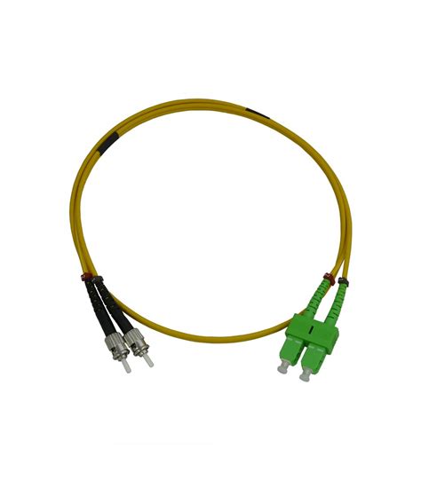 Fibre Optique Duplex St Sc Apc Os Monomode Lsoh Jaune M Tre